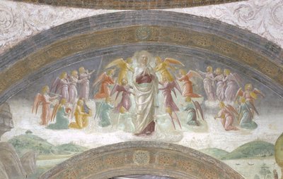 Virgin Mary and musician angels by Vincenzo Foppa