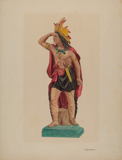 Cigar Store Indian by Violet Hartenstein