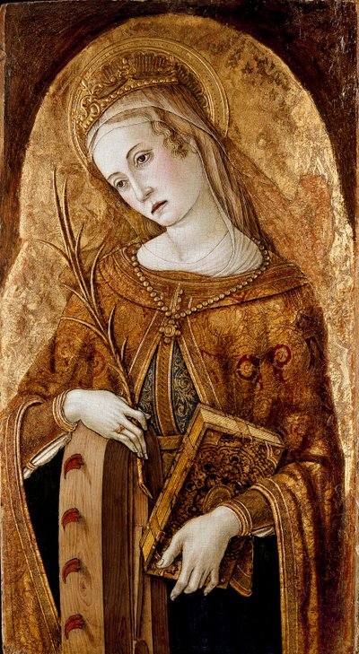 St Catherine of Alexandria, early 1490s by Vittore Crivelli