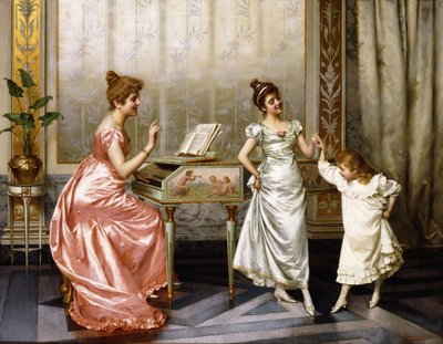 The Dancing Lesson by Vittorio Reggianini