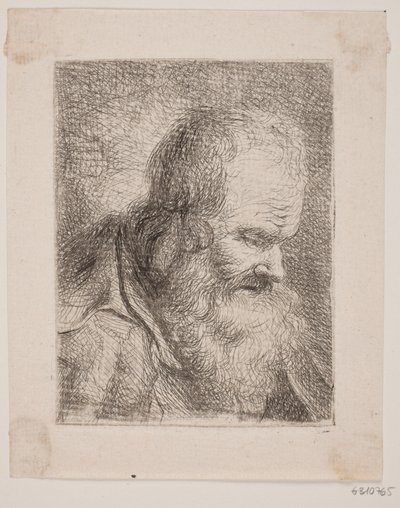 Bearded Old Man, Bust by W.A. Müller