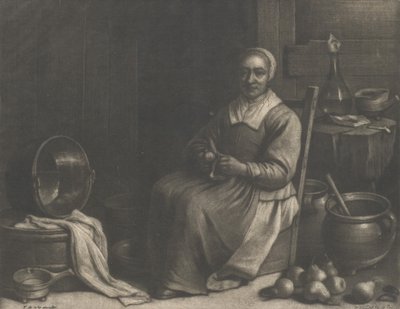 A Woman Peeling Pears by Wallerant Vaillant