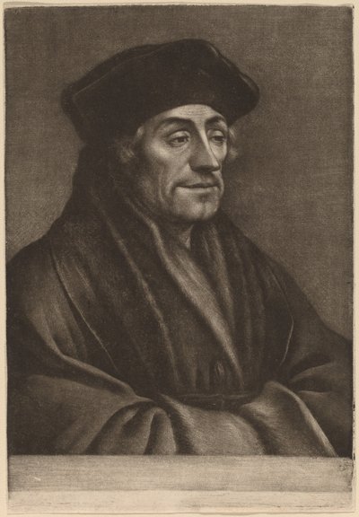 Erasmus by Wallerant Vaillant after Hans Holbein the Younger