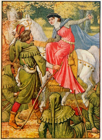 Robin Hood and the Lady by Walter Crane