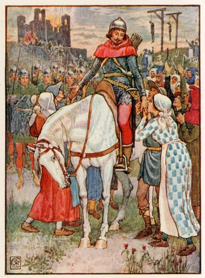 Robin Hood is Thanked by the Peasants by Walter Crane