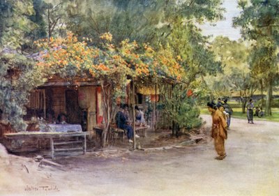 Bignonia-covered Trellis, Maruyama Park, Kyoto by Walter Frederick Roofe Tyndale