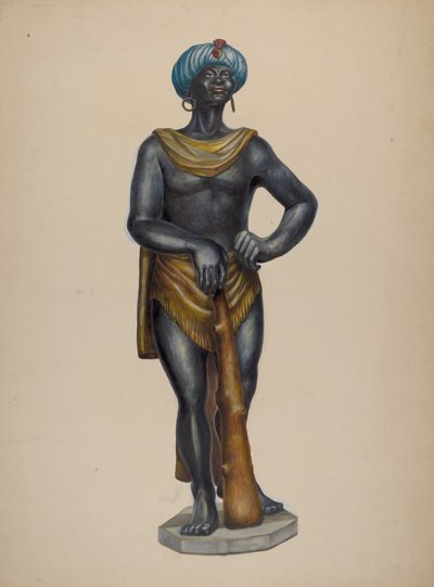 Nubian Slave Figure by Walter Hochstrasser