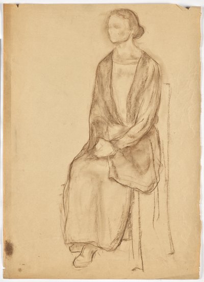 Lady Sitting on Chair by Walther Gamerith