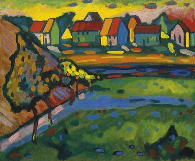 Bavarian Village with a Field, c. 1908 by Wassily Kandinsky