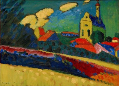 Study for Murnau – Landscape with Church by Wassily Kandinsky