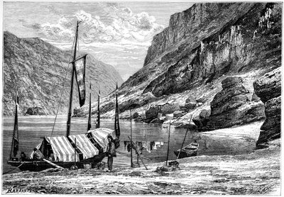 The Upper Yangtse-Kiang, China, 1895 by Weber