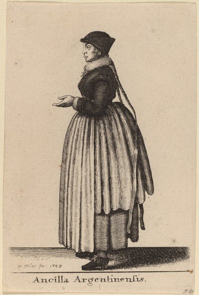 Ancilla Argentinensis by Wenceslaus Hollar