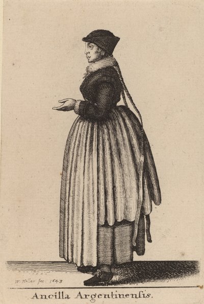 Ancilla Argentinensis by Wenceslaus Hollar