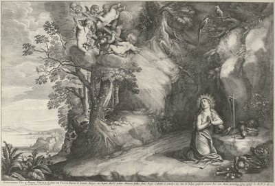 Penitent Mary Magdalene by Wenceslaus Hollar