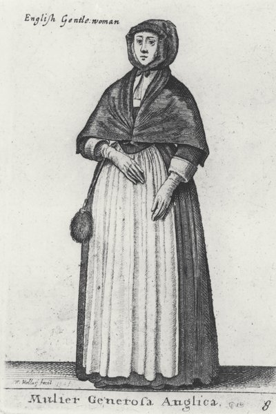 English Gentlewoman, 1643 by Wenceslaus Hollar