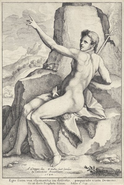 John the Baptist in the Wilderness by Wenceslaus Hollar