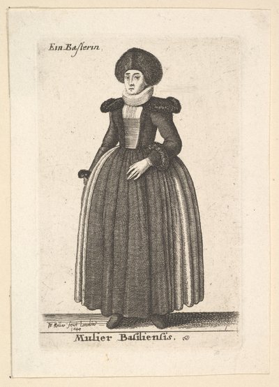 Woman of Basel by Wenceslaus Hollar