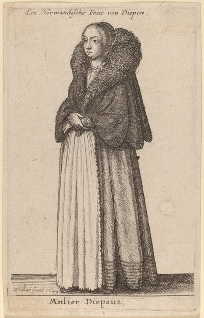 Diepana Woman by Wenceslaus Hollar