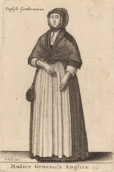 Mulier Generosa Anglica, 1643 by Wenceslaus Hollar