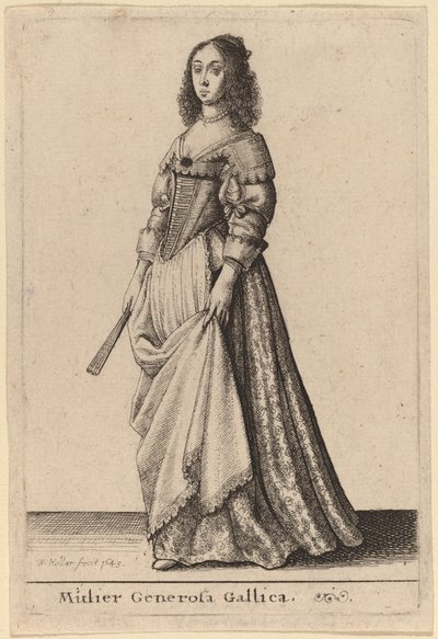 Generous Gallic Woman by Wenceslaus Hollar