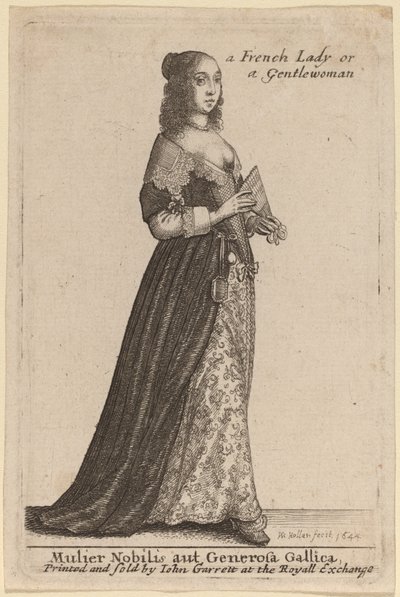 Noble or Generous French Woman by Wenceslaus Hollar