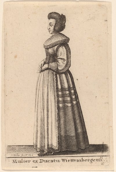 Woman from the Duchy of Württemberg by Wenceslaus Hollar