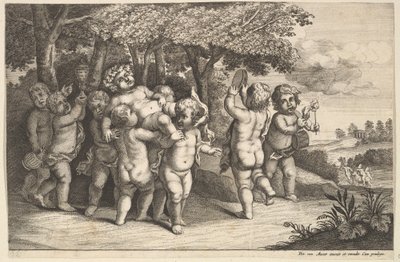 Nine Small Boys by Wenceslaus Hollar