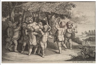 Nine small boys by Wenceslaus Hollar