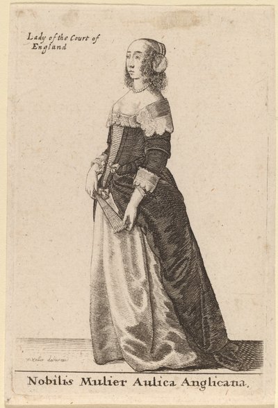 Noble English Court Lady by Wenceslaus Hollar