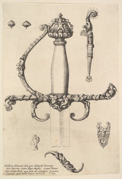 Ornamental Sword Hilt by Wenceslaus Hollar