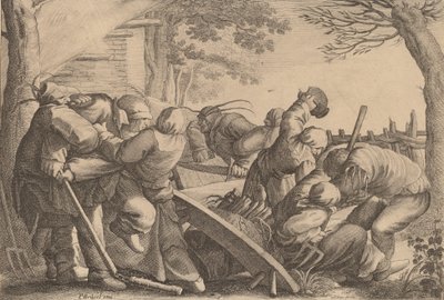 Peasant Brawl by Wenceslaus Hollar