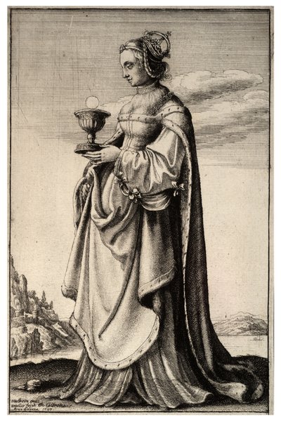 St Barbara by Wenceslaus Hollar