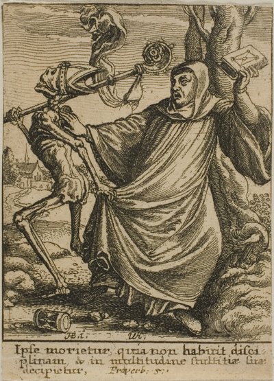 The Abbott and Death by Wenceslaus Hollar