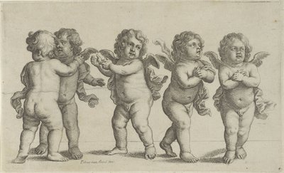 Five Cherubs by Wenceslaus Hollar