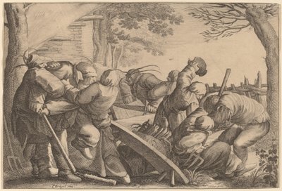 Peasant Brawl by Wenceslaus Hollar after Pieter Bruegel the Elder