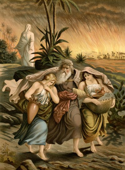 Lot Flees from Sodom by Wilhelm Ebbinghaus
