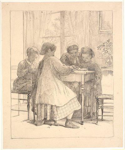 Reading Lesson by Wilhelm Marstrand