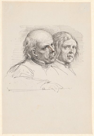 Portrait Study of Two Swedish Farmers by Wilhelm Marstrand