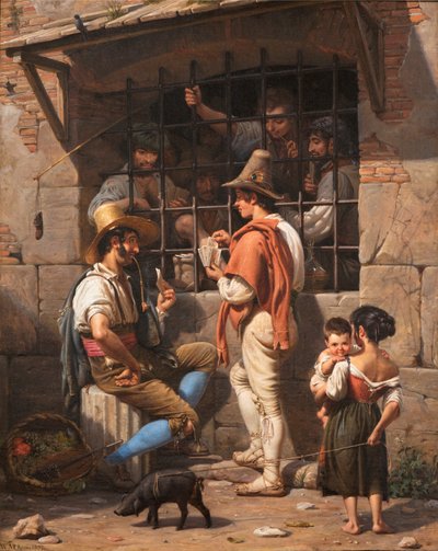 Prison Scene in Rome by Wilhelm Marstrand