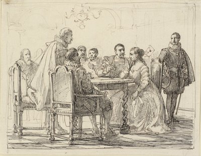 Company Scene, Time of Christian IV by Wilhelm Marstrand