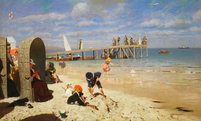 A Sunny Day at the Beach by Wilhelm Simmler