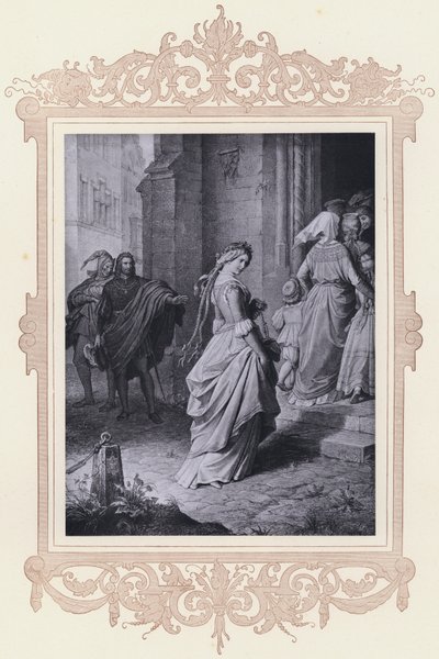 Gretchen, Churchgoing by Wilhelm von (after) Kaulbach