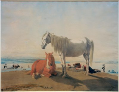 Grazing Horses at Lake Starnberg by Wilhelm von Kobell