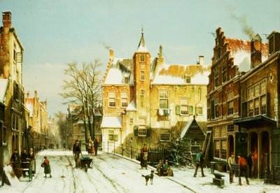 A Dutch Village in Winter by Willem Koekkoek