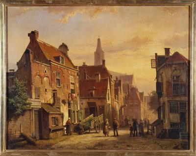 Dutch Street Scene by Willem Koekkoek