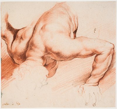 Wrestlers. Antique Sculpture Group. Lower Figure by Willem Panneels