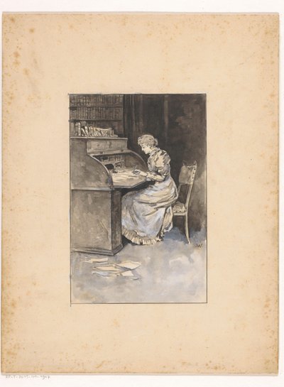 Writing Woman by Ludwig Willem Reymert Wenckebach