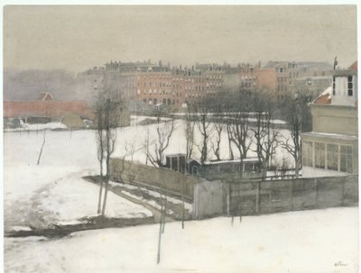 View of the Oosterpark in the Snow by Willem Arnoldus Witsen