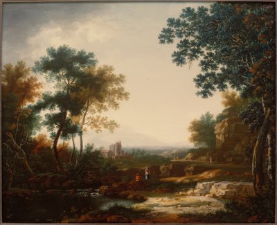 Landscape with Ruins and Staffage Figures by Willem van Bemmel