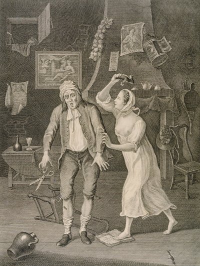 The Henpecked Husband by William (after) Dawes